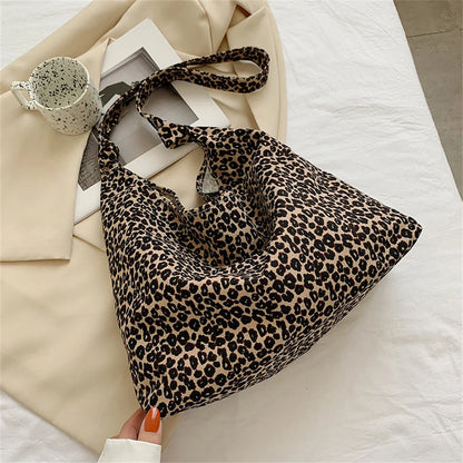 Aichashi Female Bags Totes Luxury Designer Handbags For Women Shopping Canvas Ladies Fashion Casual Leopard Shoulder Shopper Women'S Bag