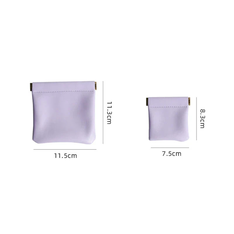 Aichashi 1Pcs Portable PU Leather Coin Purse Earphone Bag Headphone Organizer Mini Sundry Cosmetic Bag Female Lipstick Change Storage Bag