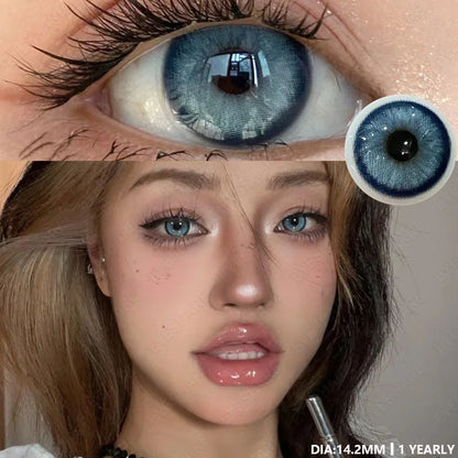 1pair New Colored Contacts Lenses for Eyes Blue Lenses Green Contacts Lenses Yearly Brown Eyes Lens Fashion Gray Pupils