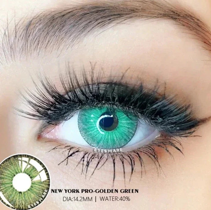 Aichashi 1 Pair Halloween Lenses Color Contact Lenses Cosplay Blue Contact Lenses for Fashion party Lens Green Contact Lens