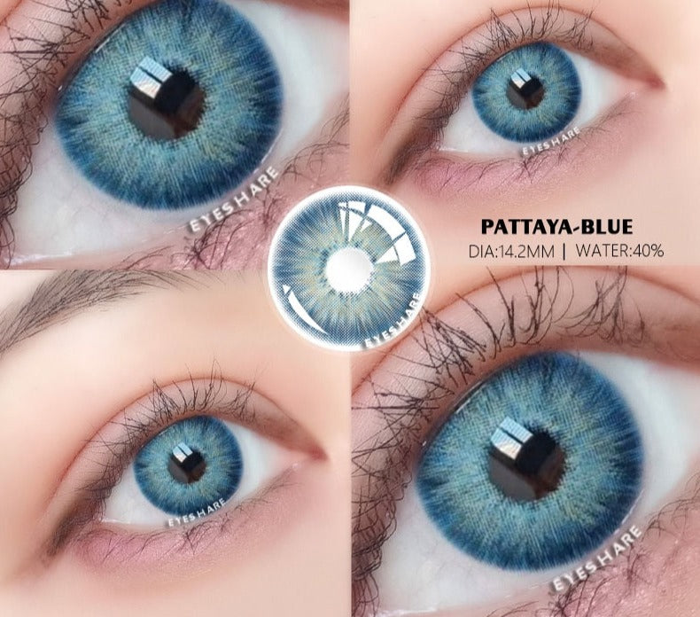 Color Lens Eyes 2pcs Natural Color Contact Lenses For Eyes Yearly Beauty Contact Lenses Eye Cosmetic blue Color Lens