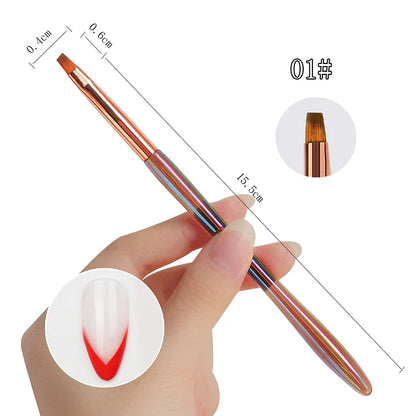 Colorful Nails Brush Nails For DIY Design Hulu Handle Pull Wire Pen Phototherapy Color Drawing Pen Nail Supplies Professionals