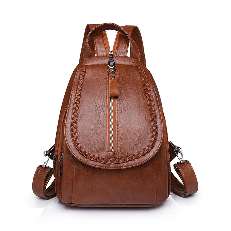 aichashi Soft Leather Shoulder Bag for Women  New Fashionable Mini Shopping Backpack Chest Bag Casual Versatile Diagonal Cross Bag