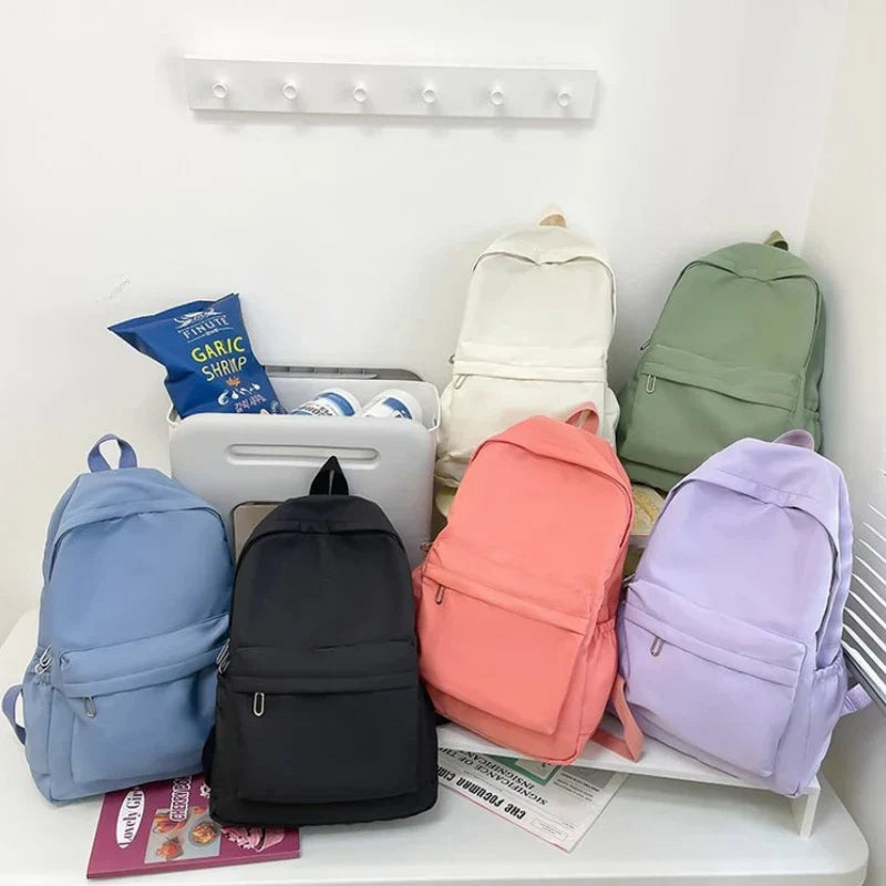 Aichashi Fashion Backpack Canvas Women Backpack Anti-theft Shoulder Bag New School Bag For Teenager Girls School Backapck Female