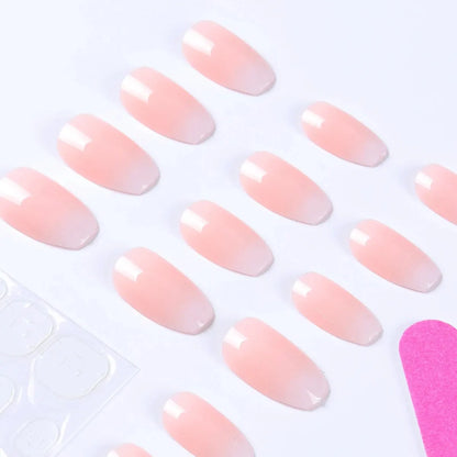 24 PCs Fake Nails with 1 Nail Glue and 1 Nail File