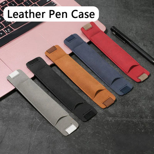 Aichashi BACK TO SCHOOL PU Leather Pencil Holder Bag Vintage Single Pen Case Universal Pen Storage Pen Sleeve Protectors Office School Stationery Gifts