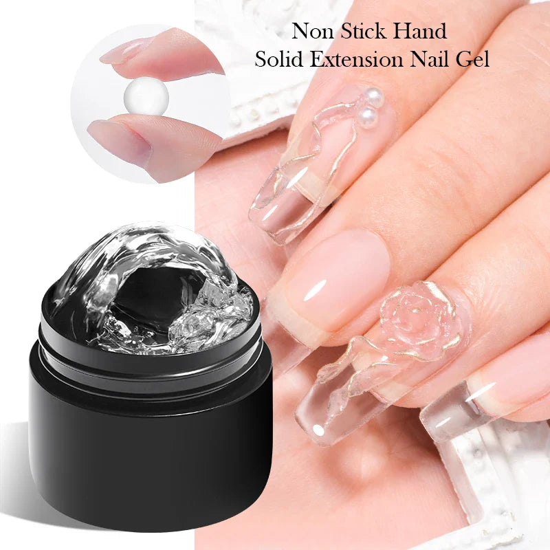 Aichashi 7ml Clear Non Stick Hand Solid Extension Nail Gel Polish Carving Flower Nail Art Building UV Gel Acrylic Varnish