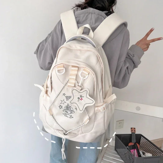 aichashi BACK TO SCHOOL Women's Backpack  New Fashion Trend Oxford Textile Leisure Cute Student Style Large Capacity Women's Backpack