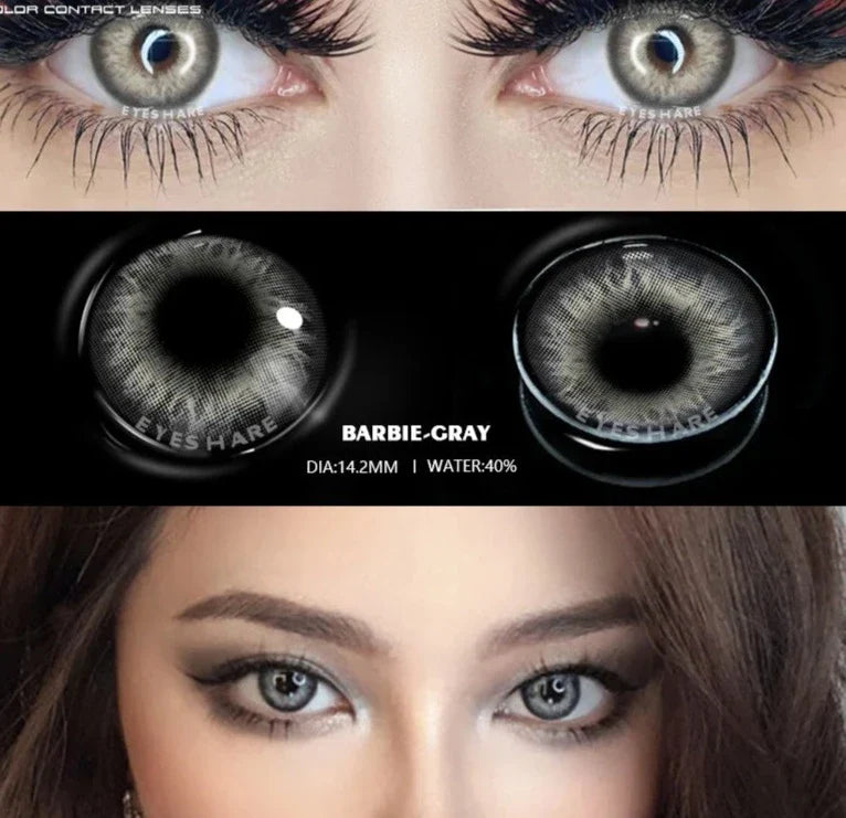 Aichashi 1 Pair Colored Contact Lenses Natural Look Fast Delivery Brown Eye Lenses Gray Contact Green Eye Lenses Blue Lenses