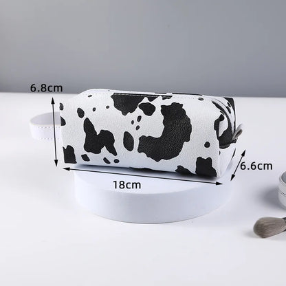 Aichashi Cow Pattern Pencil Case Kawaii Stationery Pencilcase Large Capacity Pen Case Trousse Scolaire School Supplies Pencil Pouch