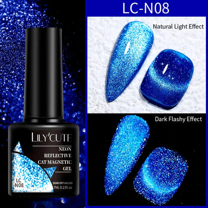 Aichashi 7ML Aurora Cat Magnetic Gel Nail Polish Nail Art Sparkle Glitter Gel Varnis Semi Permanent Soak Off  UV Gel Varnishes