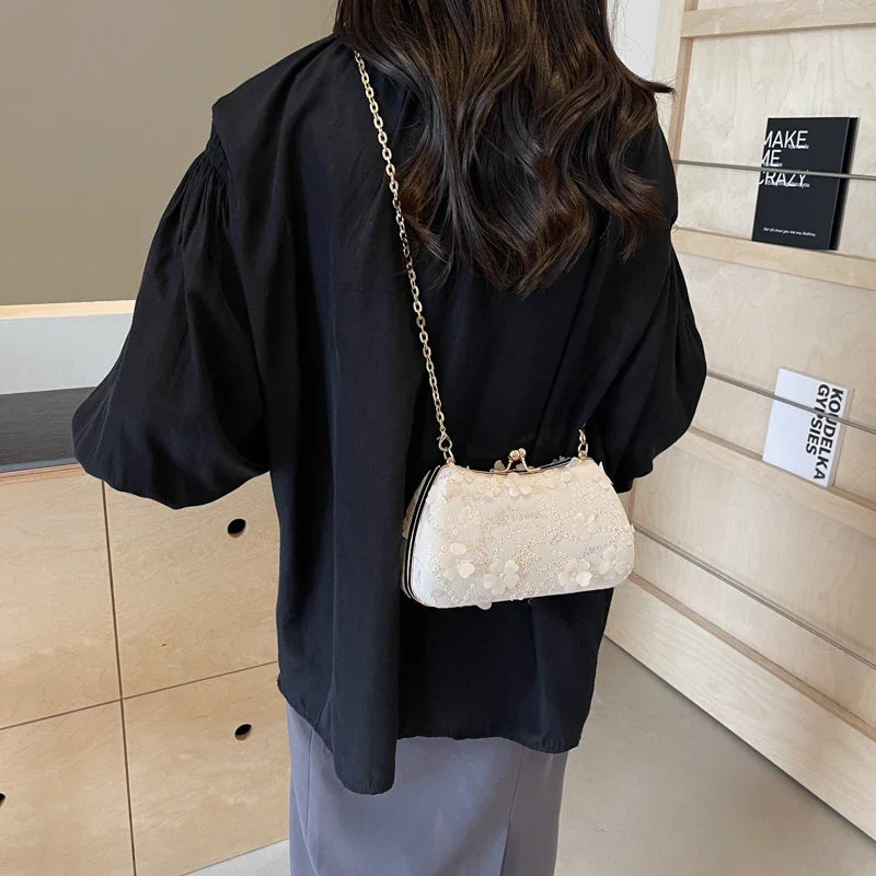 Aichashi Chinese Style Small Cloth Shoulder Bags for Women 2024 Luxury Fashion Handbags Quality Chain Evening Crossbody Bag