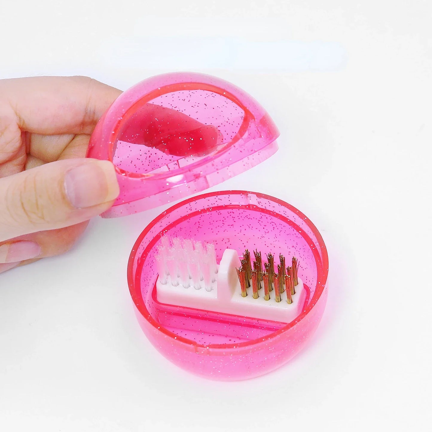 Aichashi Nail Drill Bit Cleaning Brush Copper Wire Remove Dust Cleaning Case Soft Hard Drill Grinding Head Brush Cleaner Nail Art Tools