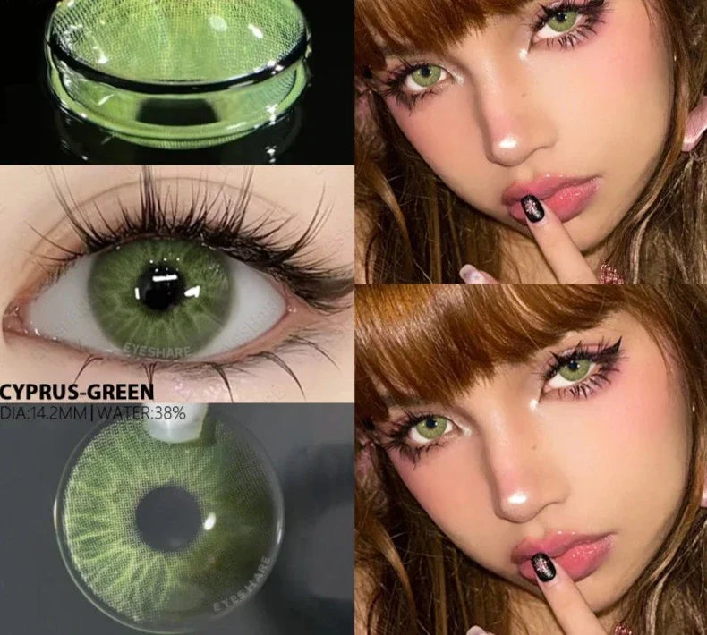 Aichashi 1 Pair New Natural Colored Contact Lenses for Eyes Fashion Blue Eye Lenses Brown Lenses Yearly Lenses Green Eye Lenses