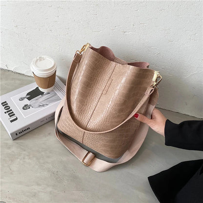 Aichashi Classical Style Stone Pattern Leather Small Crossbody Bags for Women Winter Korean Fashion Shoulder Bag Handbags