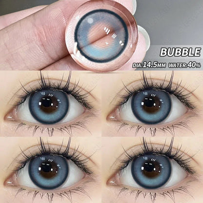 Aichashi 1pair Eye Contacts Lense Color Contact Lenses for Eyes Natural Gray Contact Lens Yearly Fashion Beauty Makeup EyeLenses