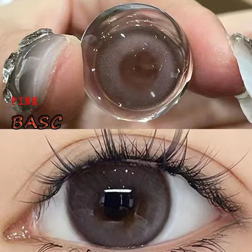 Aichashi Coslens Color Anime Accessories Glasses Women Men 14.20mm Soft Contact Lens for Eyes Cosmetic  линзы для глаз цветные Basc Rose