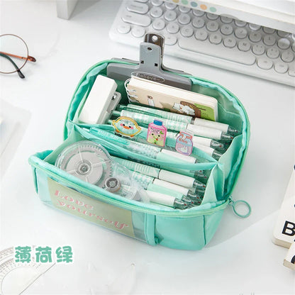 Aichashi BACK TO SCHOOL Pencil Case Large Capacity Pen Case Estuches Escolares Kalemlik Astuccio Kawaii Productos Japanese Stationery Trousse Cute Bags