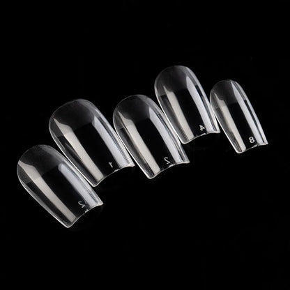 120Pcs Full Cover Press On Nail Tips Stiletto Almond Square Coffin French False Fake Soak Off Gel Nail Extension Tips Capsule