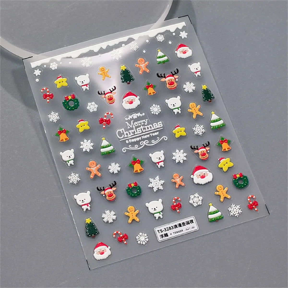 1pcs 5D Diamond White Flower Nail Art Stickers Japanese Exquisite Kawaii Acrylic Nail Decoration Decals DIY Adhesive Accessories