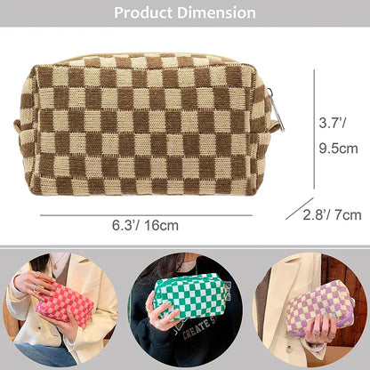 Aichashi BACK TO SCHOOL OUTFIT Cute Pencil Case Storage bag Cosmetic Bag Large capacity Knitting INS Korean Stationery school Supplies