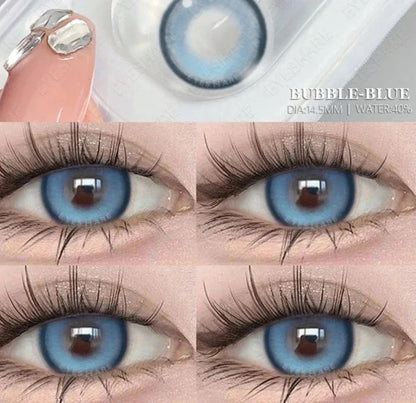 Aichashi NEW Style Eyes Contacts Lenses Colored Contact Lens for Eye 1pair Blue Contact Lens Yearly Beauty Makeup Red Eye Lenses