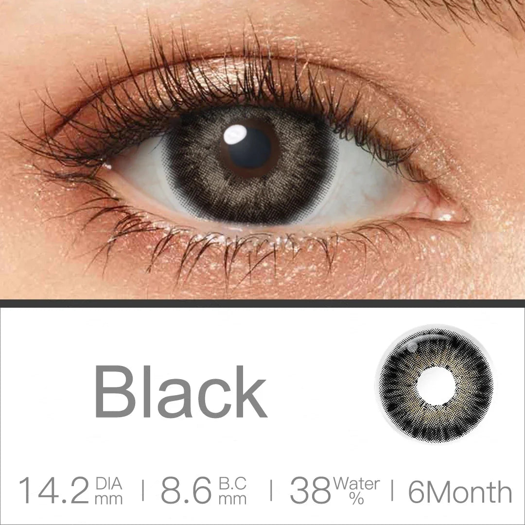 Aichashi 1 Pair Natural Colored Contact Lenses Gray Eye Lens Brown Contacts Beauty Pupils Makeup Color Lens With Free Lens Case