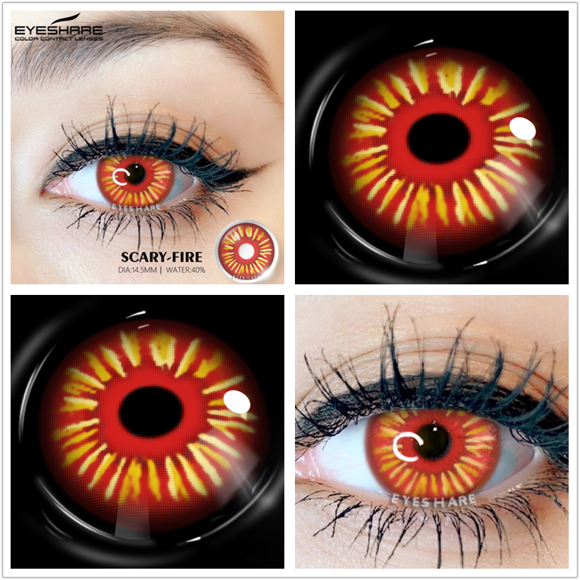 Color Contact Lenses For Eyes Anime Cosplay Colored Lenses Blue Purple Multicolored Lenses Contact Lens Beauty Makeup