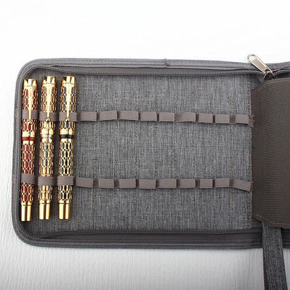 Aichashi BACK TO SCHOOL Pencil Case Large Capacity 24 Holes Leather Pen Bag Canvas Painting Storage Holder Smooth Zipper School Supplies Stationary