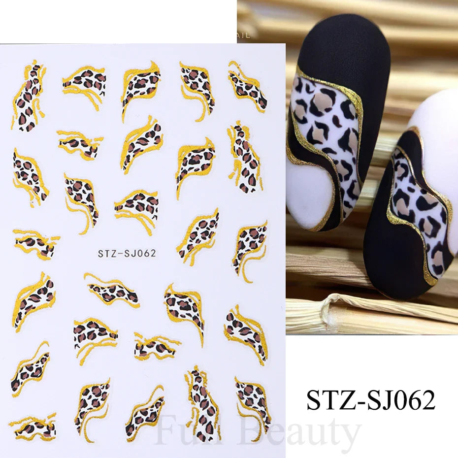 Aichashi Acrylic Flowers Nails Art Stickers White Floral Petal Leaf Sliders For Nails Wedding Design Manicure Decoration