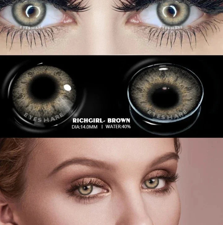 Aichashi 1 Pair Colored Contact Lenses Natural Look Fast Delivery Brown Eye Lenses Gray Contact Green Eye Lenses Blue Lenses