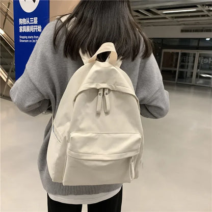 Aichashi New Arrival Women's Fashion Women Large Capacity University Backpack Cute Girls' Travel Backpack Cool Trendy Solid Color Package