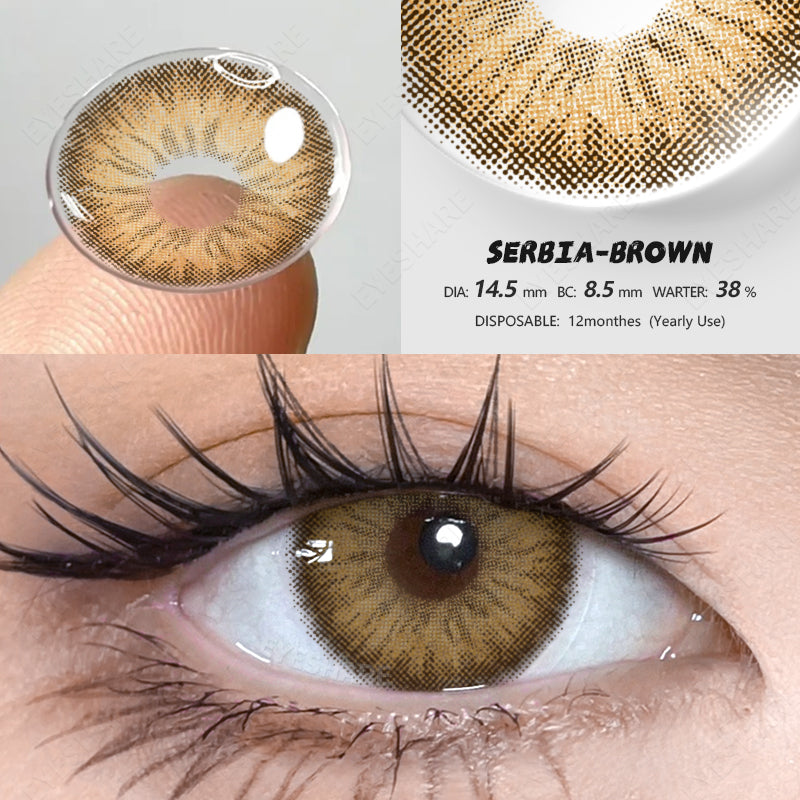 Serbia Brown 14.5mm 1 Pair | 1 Year