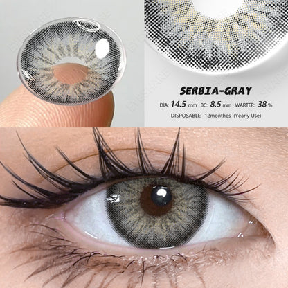 Serbia Gray 14.5mm 1 Pair | 1 Year