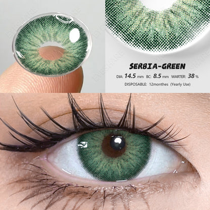 Serbia Green 14.5mm 1 Pair | 1 Year