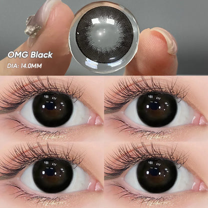 Aichashi Color Contact Lenses For Eyes Gray Prescription Lenses Contact Lenses with Diopters Colored Eye Lenses Beauty Pupils