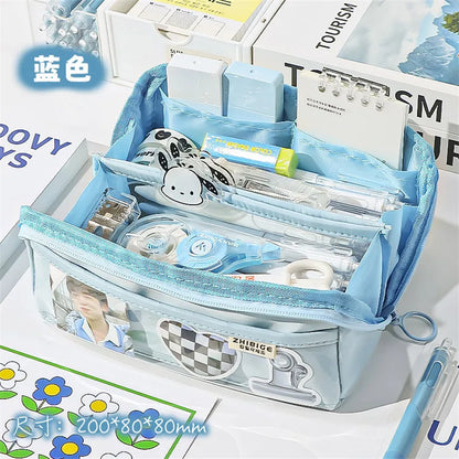 Aichashi BACK TO SCHOOL Pencil Case Large Capacity Pen Case Estuches Escolares Kalemlik Astuccio Kawaii Productos Japanese Stationery Trousse Cute Bags