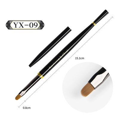 Black Nail Art Brush Gel Brush for Manicure Acrylic UV Gel Extension Pen Fish Nail Polish Painting Drawing Brush Nail Brush