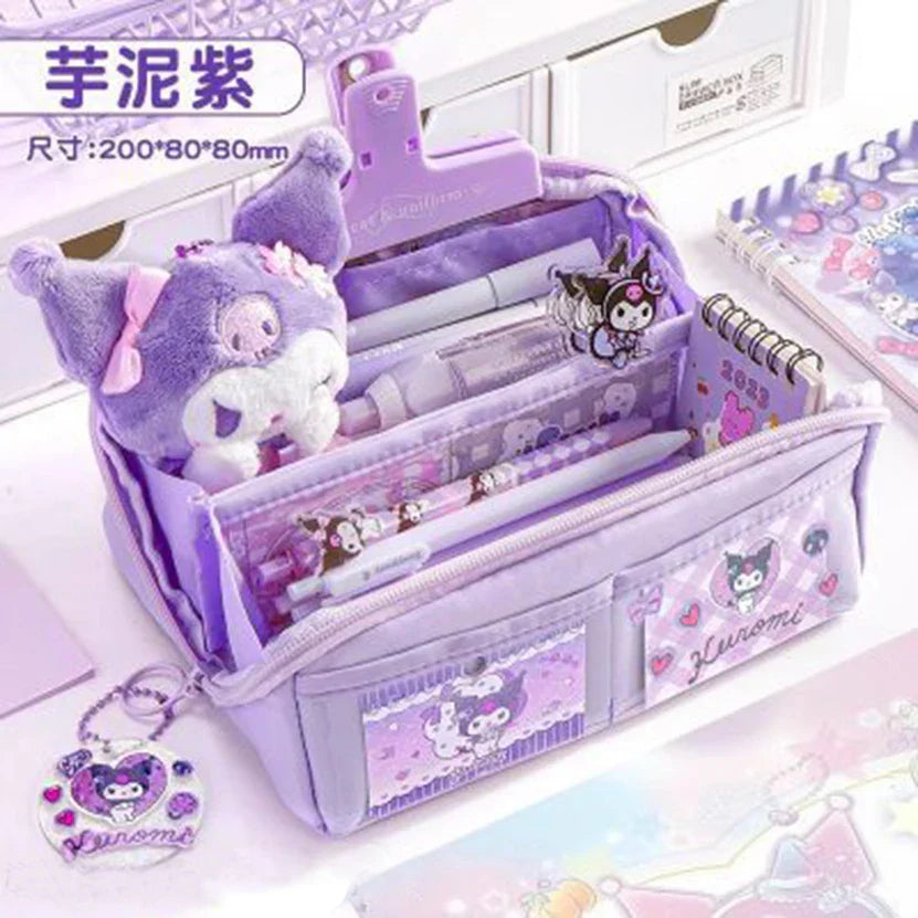 Aichashi BACK TO SCHOOL Pencil Case Large Capacity Pen Case Estuches Escolares Kalemlik Astuccio Kawaii Productos Japanese Stationery Trousse Cute Bags