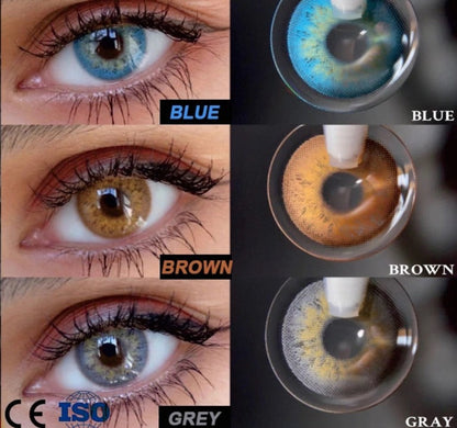 2Pcs/Pair Colored Contact Lenses Colorful Beauty Cosmetic Contacts Natural Color Lens Eye Contact Blue Lenses