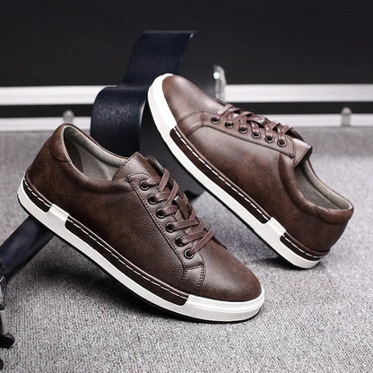 Aichashi Men Leather Casual Shoes Men Sneakers  Autumn Brand Mens Suede Shoes Comfortable Flat Male Footwear Zapatillas Hombre 2024