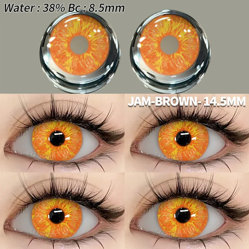 Aichashi Halloween Color Contact Lenses 1pair Cute Anime Cosplay Contact Lenses Blue Eyes Contact Lenses Yellow Colored Contacts