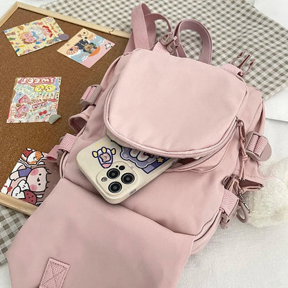 Aichashi BACK TO SCHOOL Fashion Kawaii Mini Backpack Women Shoulder Bag for Teenage Girls Multi-Function Small Bagpack Ladies Travle School Backpacks