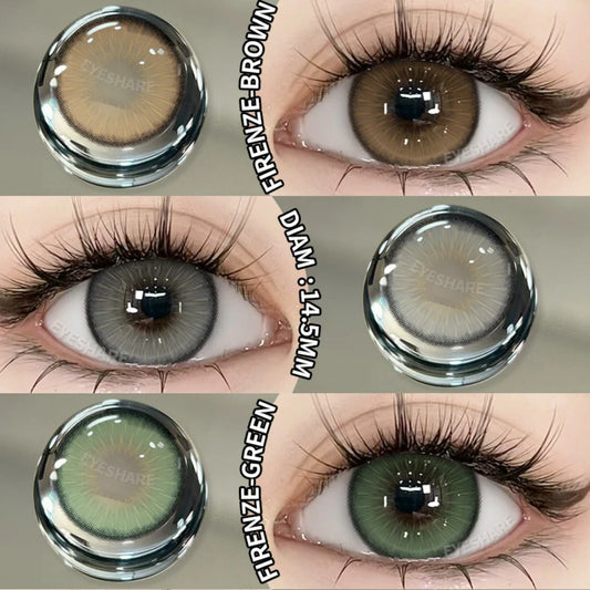 Aichashi New Fashion Color Contact Lenses Natural Brown Contact Blue Lenses Gray Pupils Cosmetic Colored Lens Green Eye Lenses