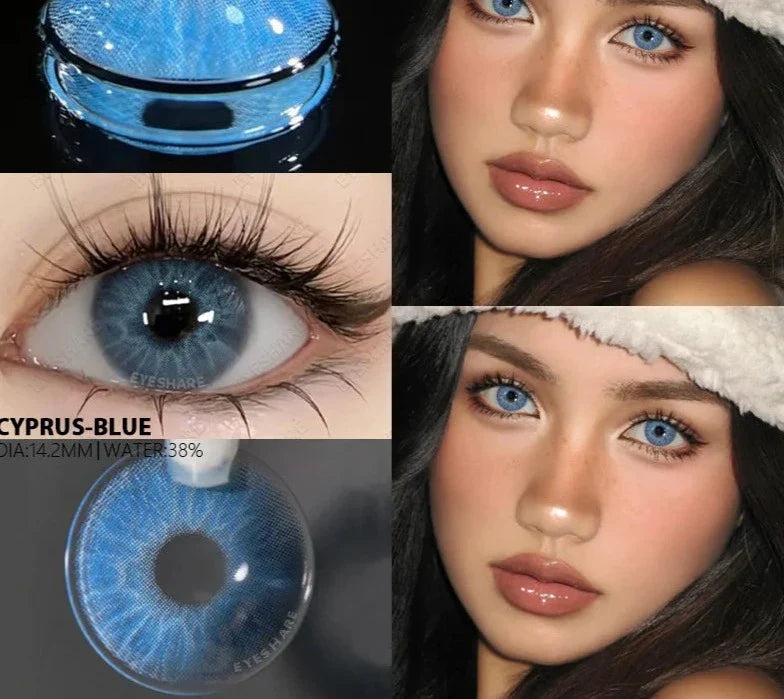 Aichashi 1 Pair New Natural Colored Contact Lenses for Eyes Fashion Blue Eye Lenses Brown Lenses Yearly Lenses Green Eye Lenses