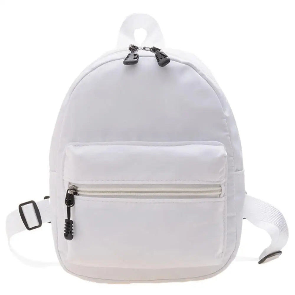 Aichashi Korean Nylon holographic backpack Women Casual Solid Color Small Schoolbag Travel Bag For Teenager Student School Bag Back