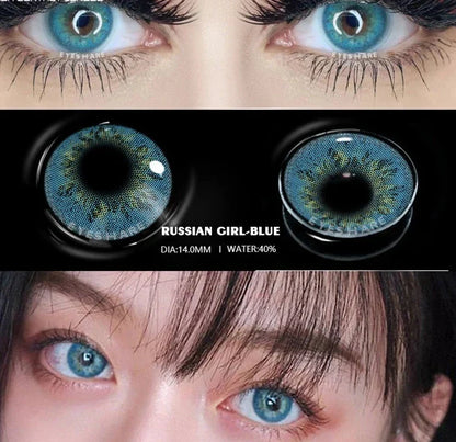 Aichashi 1 Pair Colored Contact Lenses Natural Look Fast Delivery Brown Eye Lenses Gray Contact Green Eye Lenses Blue Lenses