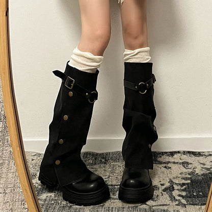 aichashi  -  Winter Short Plush Women Knee High Boots Fashion Slip On Knight Long Booties Ladies Casaul Platform Heels Botas Mujer