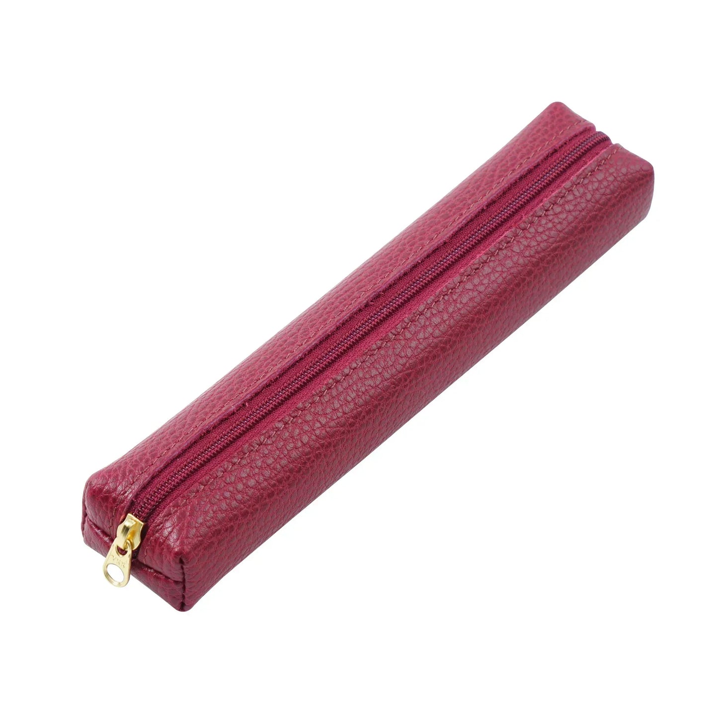 Aichashi BACK TO SCHOOL Genuine Leather Simple Pen Case for School Students Stationery Storage Box Pen Bag Cowhide Zipper Pencil Holder School Suppies