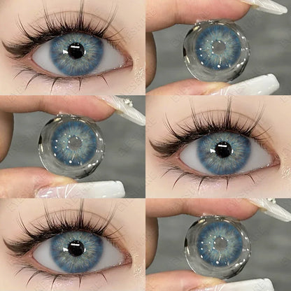 Aichashi Natural Colored Contact Lenses for Eyes 1pair New Contact Lenses Blue Colorful Lenses Green Lenses Fashion Colored Lens